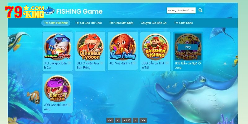 Tập hợp các game săn cá 79king được săn đón nhất