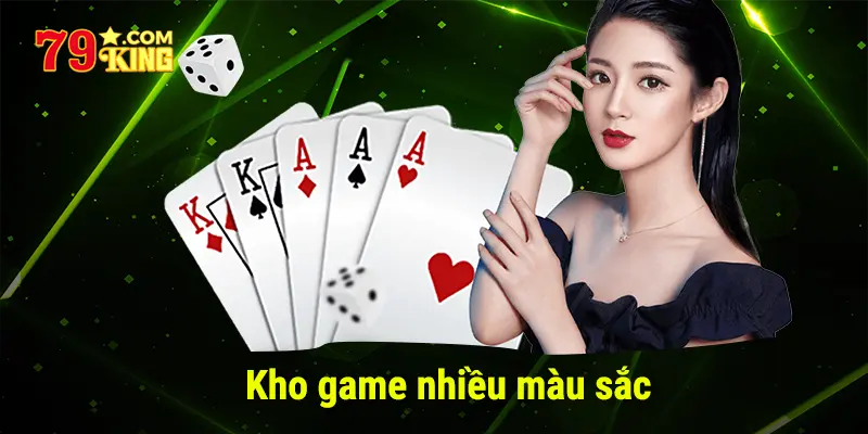 Người chơi có thể truy cập vào một kho trò chơi với nhiều màu sắc